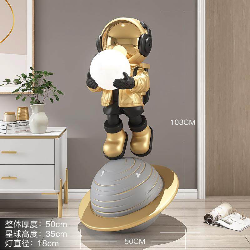 大型太空宇航员落地摆件客厅家居装饰电人视柜沙旁发灯乔迁新zls2,家居饰品,落地摆件,淘宝优惠券,粉丝福利购,淘宝优惠卷