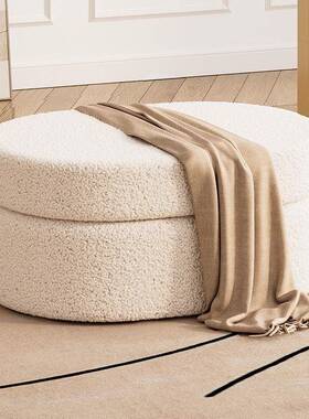 换鞋坐凳家用门入户穿鞋凳轻奢高级沙口感客厅发凳80290试衣间长