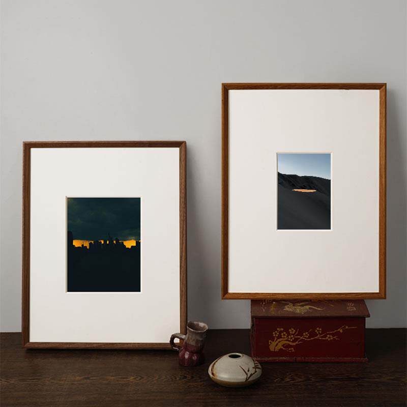 V5O照片打印加相框制a4木实相定片画框a3洗照4片装裱婚F76J867T纱