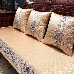 具?冰丝发垫夏新中式 汉沙床垫红木家垫子凉爽透气凉席F767M55 罗季