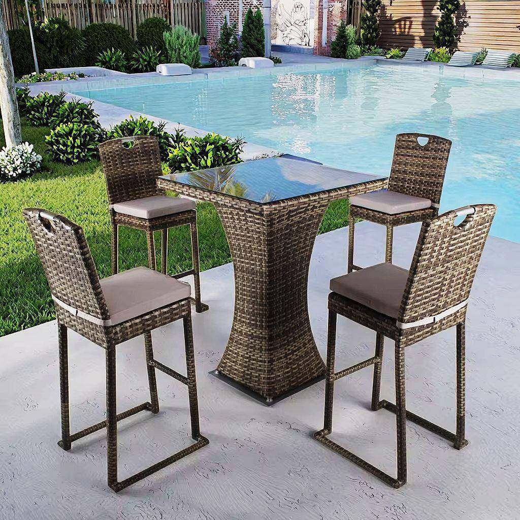 CF3187T编户外吧椅吧露台院台露天酒吧高脚凳美式民宿庭藤吧桌吧,商业/办公家具,商用藤编家具,淘宝优惠券,粉丝福利购,淘宝优惠卷