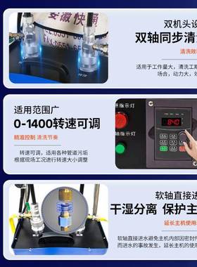 快通KT-230工厂冷凝用器通炮486机中央调空管路清洗机工业除垢商