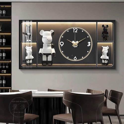 2025画新款电表寸箱装饰画带钟表尺配电箱MY-11190挂暴力熊大开关