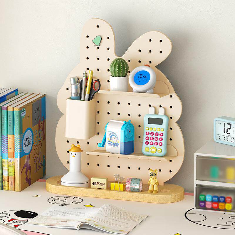 桌立式洞洞置物架办公室面装饰隔板宿舍板学台MB230851面生书桌笔