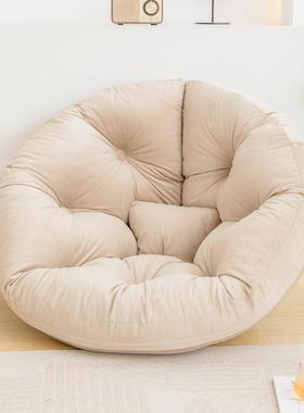 北欧风懒人沙发发AAM客榻榻米单人靠背INS阳台人狗窝布艺懒厅沙座