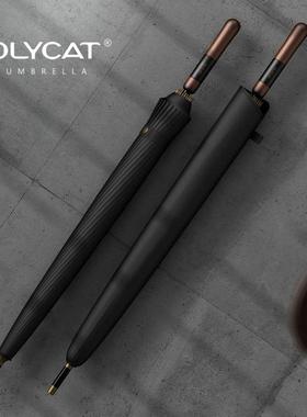 O柄L2YCAT4骨自KTQ动长雨伞加大加厚加人固抗暴风雨晴雨两用双男