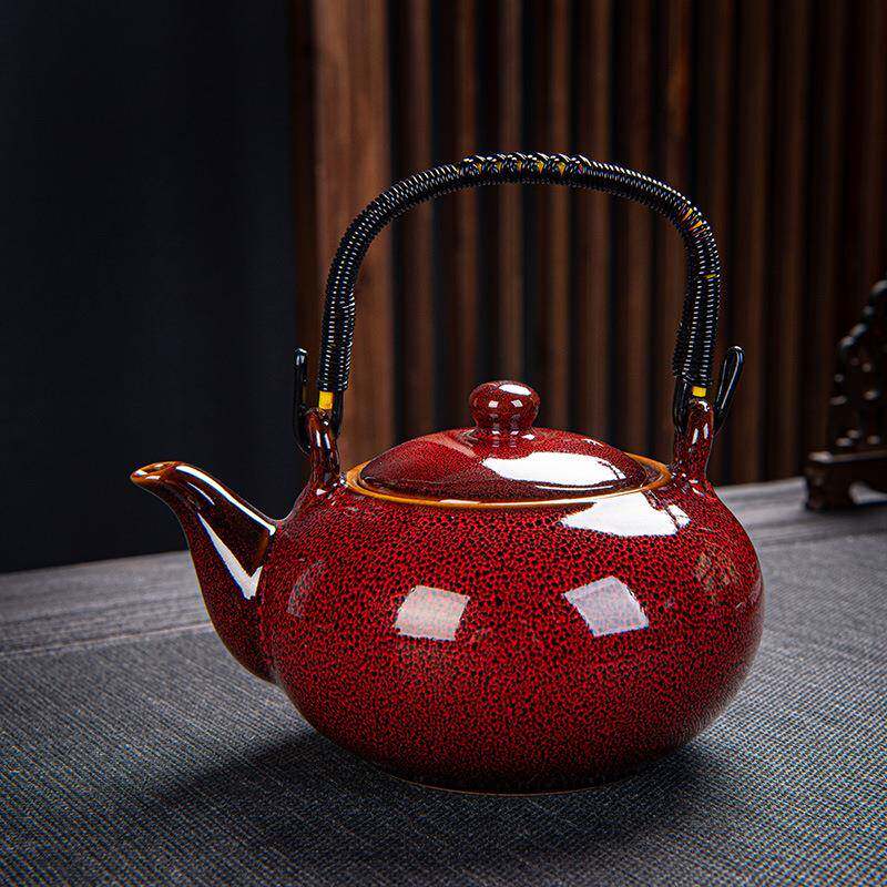 窑兔毫拉20708ybt丝提变凉梁壶陶瓷复古日式大茶号水壶泡壶陶瓷礼