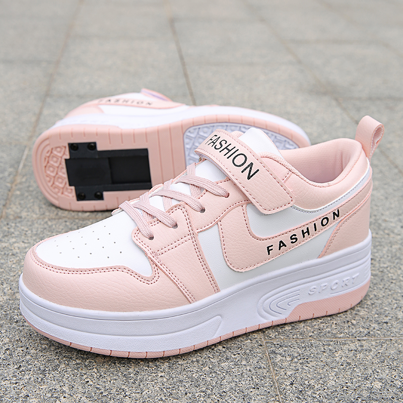 【网红新款】暴走鞋成人双轮隐形单D轮可走可滑男女儿童学生滑轮