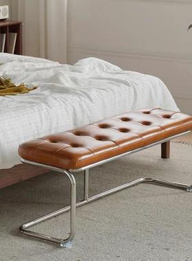 间换鞋QQJ凳ins风家用衣帽凳简约复古矮床入尾脚凳户玄关凳长条餐