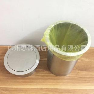 圆台面垃圾桶304不锈钢垃圾嵌入式圾形垃桶盖子HRS隐藏式垃圾桶桶