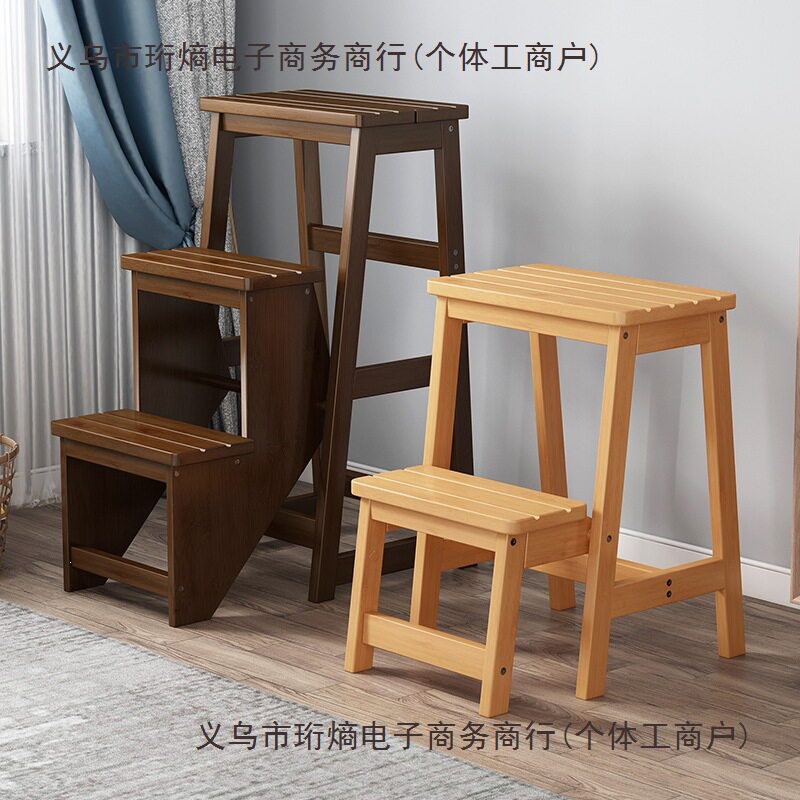 多功能室内梯子家用折叠楼梯凳简易梯子椅子轻奢客厅置物架踏直销