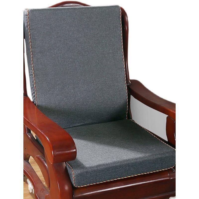 老式实质木沙PkdHjF8t发垫子带亚麻靠套连体木木头椅加厚海绵坐背