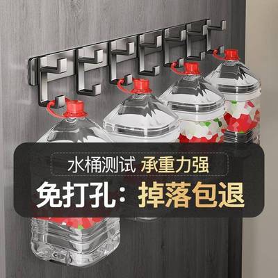 ?门挂钩一排上后墙壁打孔入户衣钩物感玄F7856MH8关置架挂衣架墙