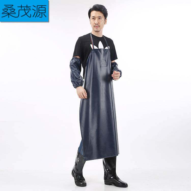 简约无袖围裙防水防油耐弱酸碱水产pvc防水围裙加厚屠宰场工装