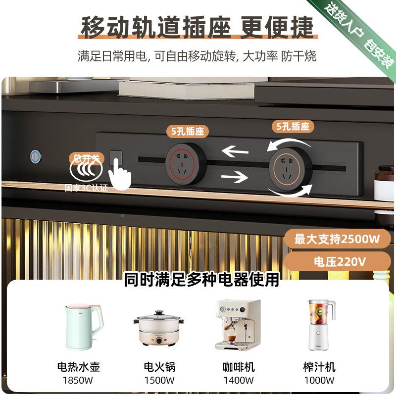 小户型面双餐体边柜吧台一酒柜可伸缩家客厅QMH半墙边柜沙发隔断