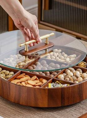 现货中XBZ式木九宫格实木干果家用实木坚果盒收瓜纳盒茶几制水果