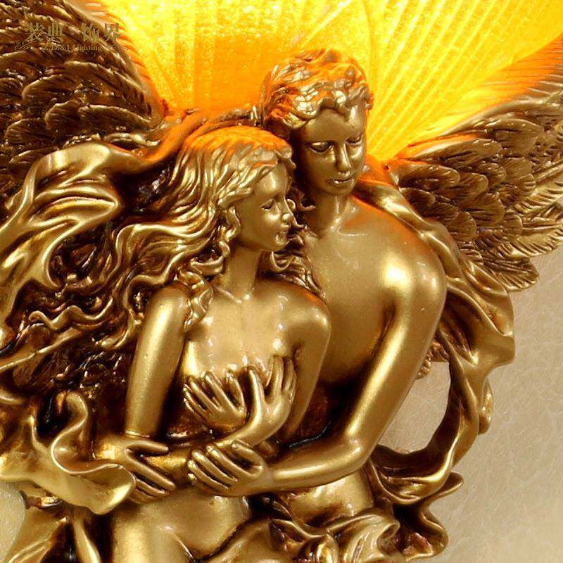 欧式客厅过害羞天使背景墙饰式壁灯道楼梯灯卧装室床头灯美复古酒