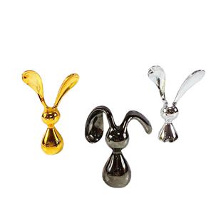 简约处现代艺术电镀折大耳3675朵兔子样板间售楼客厅书房脂树创意