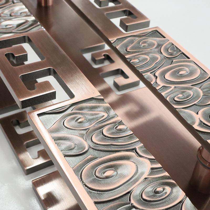 复古精推美雕把铝板雕刻免费刻字手商场酒店玻璃门拉手铝合金拉刻