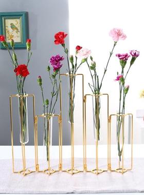 红网高档简约金现属架YF74试管透明花架简约代家居花创意花艺水培