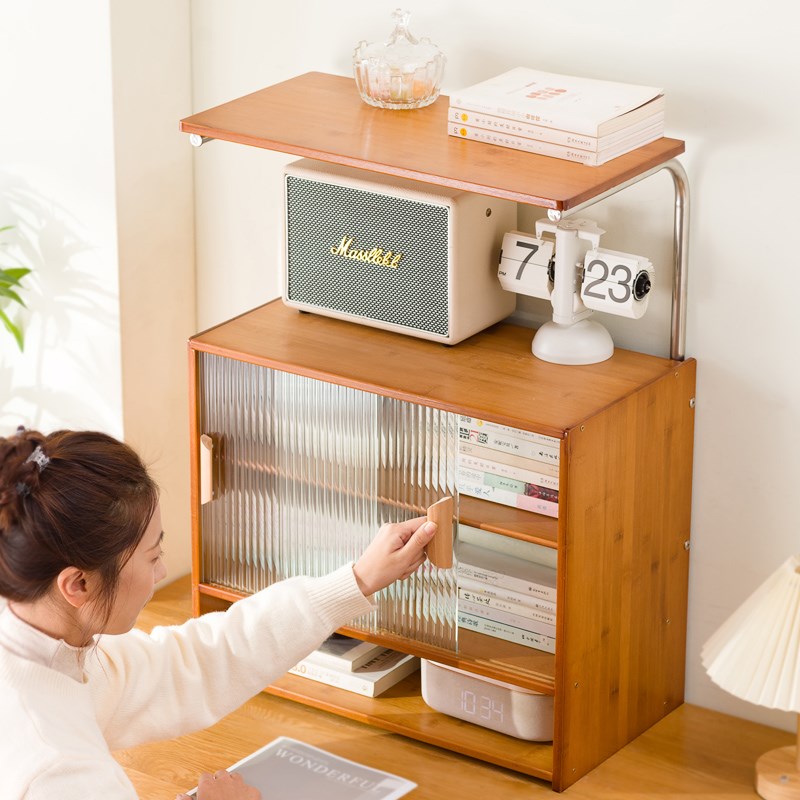 书柜桌面置物柜j简易学生宿舍多层收纳架子办公桌分层架桌上小书