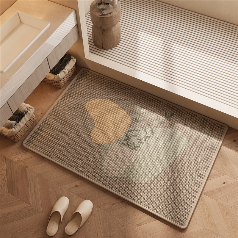 卫生间地垫厕所洗手间淋浴房门z口洗澡速干擦脚地毯浴室防滑垫免