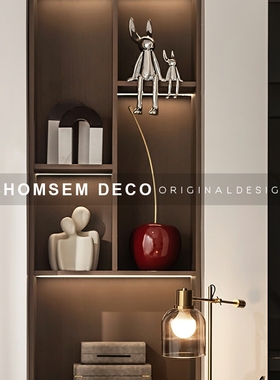 样板间博古架书柜装饰工艺礼品摆饰摆设现H代客厅书房电视柜抽象