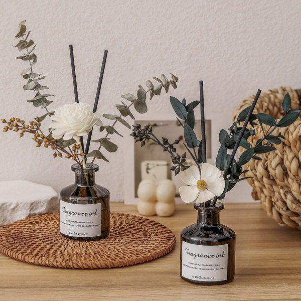 小肚瓶花艺香薰绿植干花栀子花香氛家用客厅清新茶艺无火香氛摆件,家居饰品,香薰摆件,淘宝优惠券,粉丝福利购,淘宝优惠卷