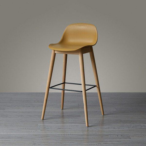 北欧风实木靠背吧椅现简约实木腿脚凳酒吧椅家用创意前台凳子,商业/办公家具,酒吧凳,淘宝优惠券,粉丝福利购,淘宝优惠卷