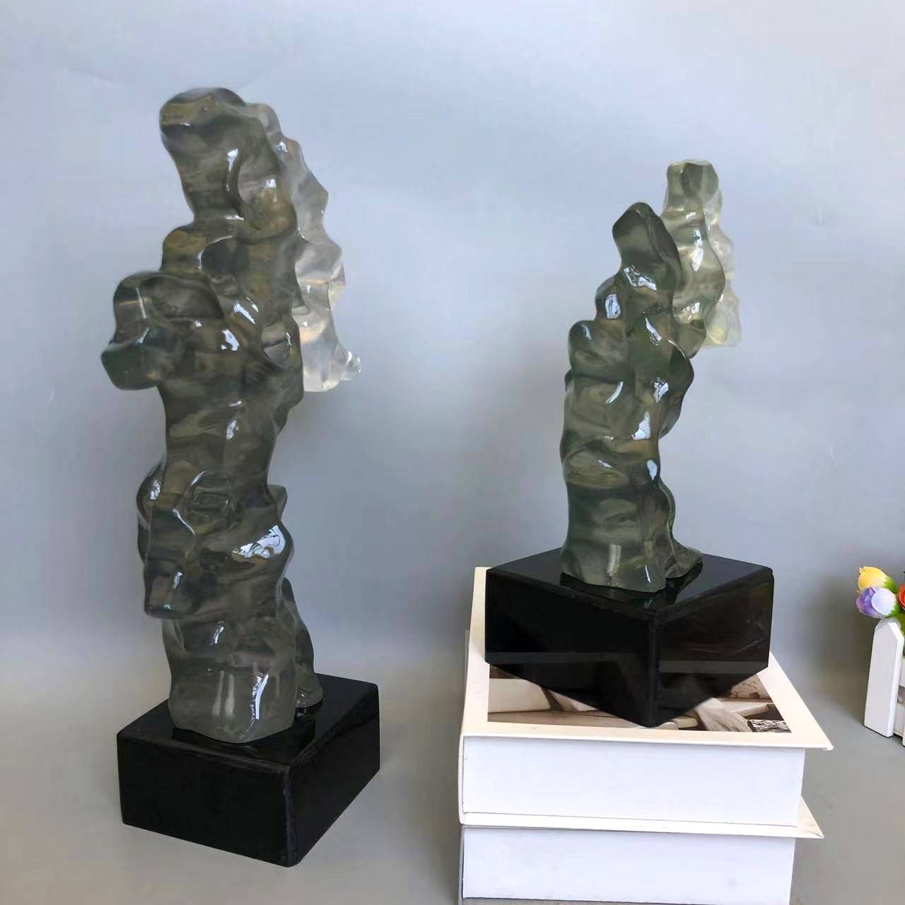 树脂工艺品摆件家居客厅复古中式轻奢风装饰品景观摆件工艺品