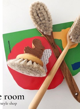 SR瑞典ciris Hantverk长柄马鬃毛干湿沐浴身体刷后背按摩神器