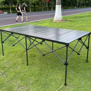 新款升级款铝合金户外露营桌子野营折叠桌烧烤桌长桌围炉煮茶桌