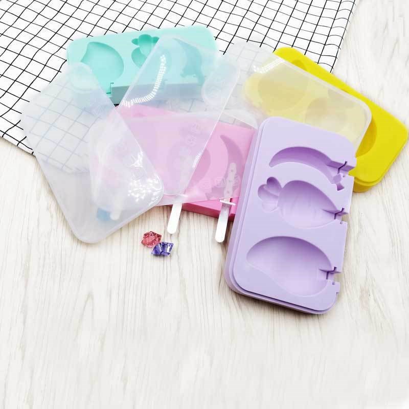 大香蕉雪糕模具香蕉萝卜芒果三连硅胶H雪糕模具冰淇淋模具雪糕模