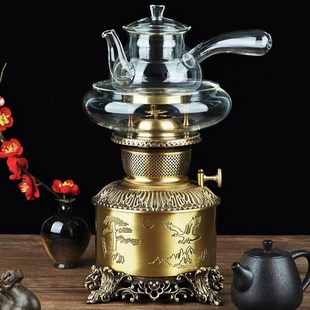 酥油茶具功夫茶器 茶炉 精品空气灯煤油灯活火茶灯 煮y水纯铜中式