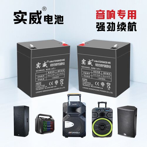 实威音响电池12v2.6ah4.5ah7ah24V电动卷帘门电梯消防UPS童车电瓶