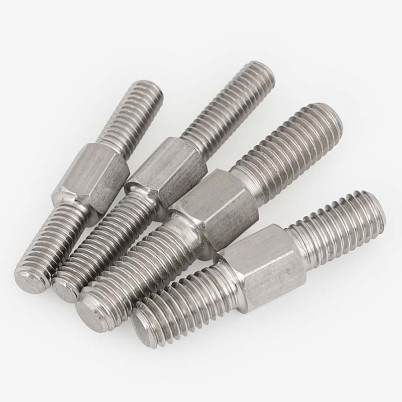 304不锈钢正牙变反牙双头螺栓左旋右旋转换链接螺丝杆M4M5M6M8M10