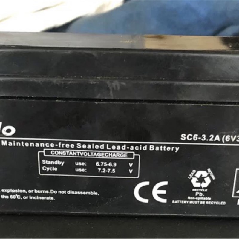 KILO SC6-3.2A  6V3.2AH 3.0AH 战斧阿波罗等四轮定位仪电池
