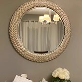 餐厅挂墙梳妆化妆镜壁挂卫生间浴室镜子 饰镜入户玄关镜欧式 法式 装