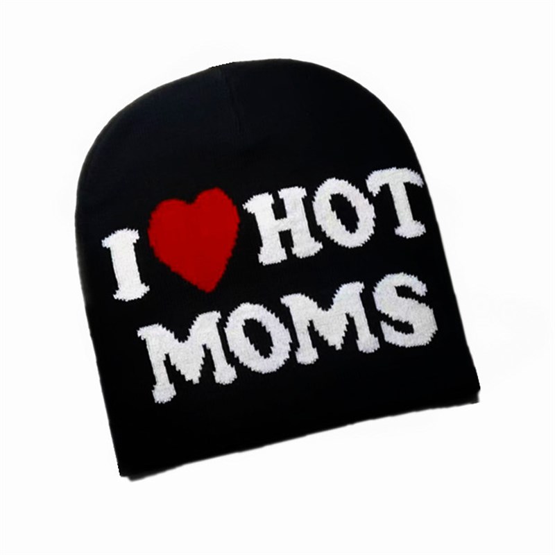 冬季新款提花字母针织帽子潮流百搭D保暖毛线帽欧美个性嘻哈套头