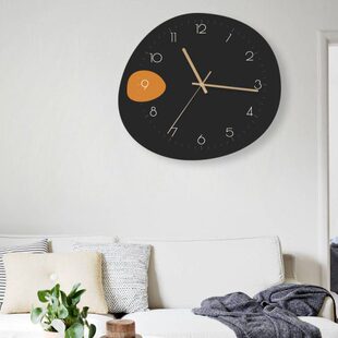 黑色轻奢创意挂钟客厅时尚艺术免打孔钟表现代简约大气时钟挂墙上