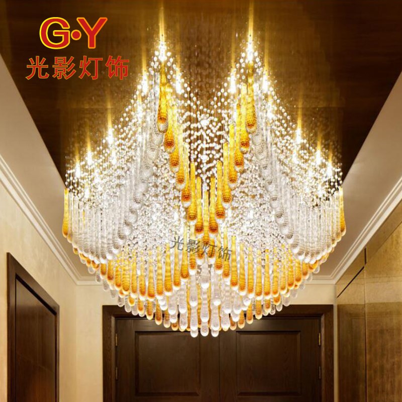 过道灯酒店前厅灯走廊电梯厅x玄关装饰玻璃吊线灯会所宴会厅灯定