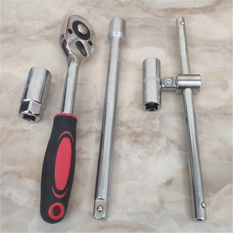 汽修工具大飞扳手火花塞套筒t1/2棘轮加长接杆滑行加力杆1621套筒