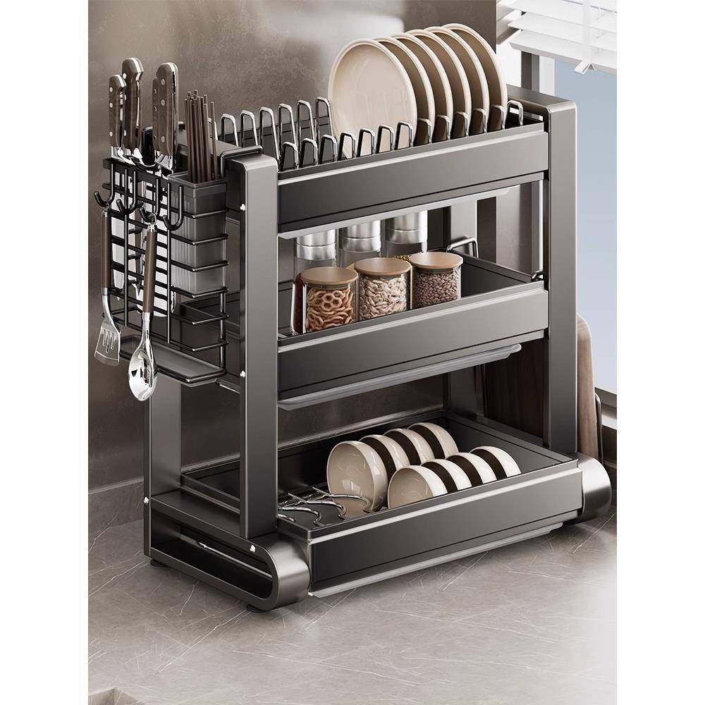#厨房置物架多功能碗盘碗碟收纳架碗筷收纳盒碗柜家用放碗架沥水,厨房/烹饪用具,抹布架/厨房清洁收纳架,淘宝优惠券,粉丝福利购,淘宝优惠卷