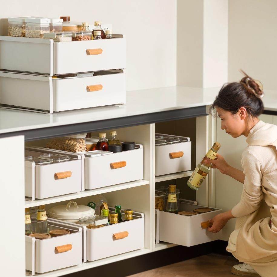 厨房下水槽置物架调料碗碟抽拉式储物盒水池收纳架橱柜拉篮分层架,厨房/烹饪用具,抹布架/厨房清洁收纳架,淘宝优惠券,粉丝福利购,淘宝优惠卷