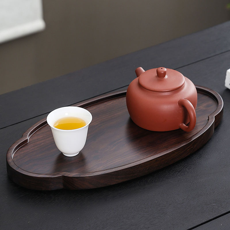 黑檀木茶托盘干泡台高端实木家用轻奢新中式小型干泡茶盘胡桃木