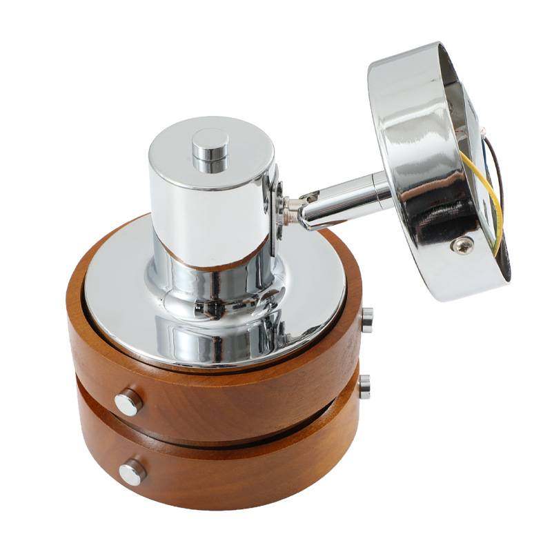 中古风卧室床头壁灯设计师实木客厅书房胡桃木色阅读灯复古墙灯