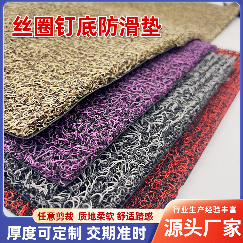 地垫加厚塑料丝圈脚垫防滑防水地毯家用入户门垫可裁剪现代简约