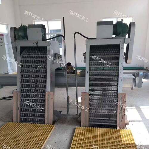 机械格栅除污捞机水污处理河道打锈垃250圾不钢格栅机移动抓斗清