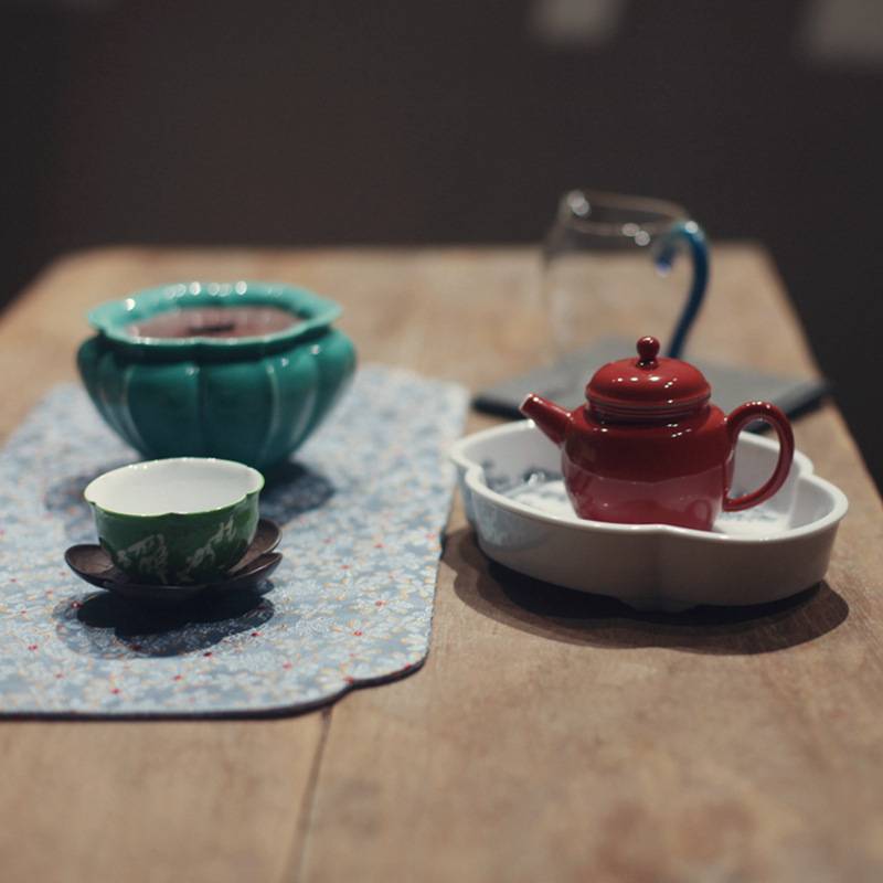 宋青书院 绛红 小品茶壶 小文壶 红色茶具 个人泡茶器 景德镇陶瓷