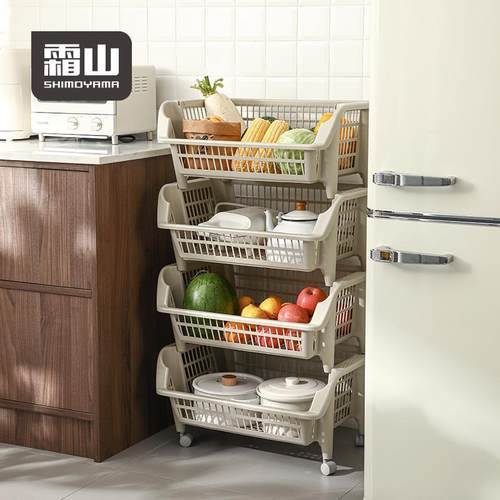 斜口多层蔬菜篮收纳筐杂物整理筐储物筐厨房叠加置物架10kg